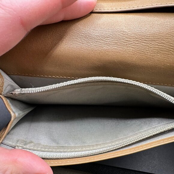 CHANEL Matelasse Patent Leather Bifold Long Wallet in Honey Brown - EUC - Picture 6 of 9